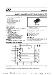 TDA7381 datasheet pdf ST Microelectronics