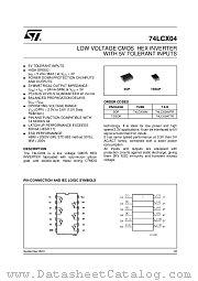74LCX04TTR datasheet pdf ST Microelectronics