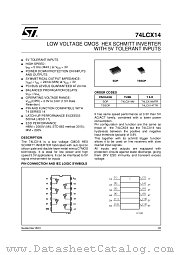 74LCX14M datasheet pdf ST Microelectronics