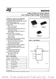 M29W040 datasheet pdf ST Microelectronics