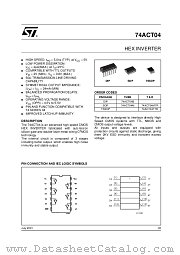 74ACT04B datasheet pdf ST Microelectronics