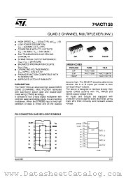 74ACT158TTR datasheet pdf ST Microelectronics