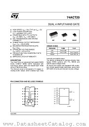 74ACT20B datasheet pdf ST Microelectronics