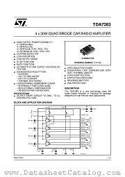 TDA7383 datasheet pdf ST Microelectronics