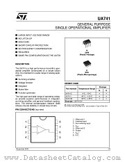 UA741CN datasheet pdf ST Microelectronics