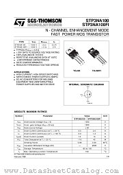 STP3NA100 datasheet pdf ST Microelectronics