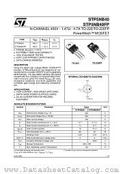 STP5NB40 datasheet pdf ST Microelectronics