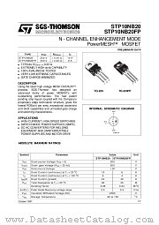 STP10NB20FP datasheet pdf ST Microelectronics