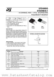 STD4NB40 datasheet pdf ST Microelectronics