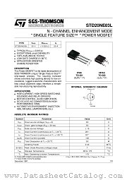 STD20NE03L datasheet pdf ST Microelectronics
