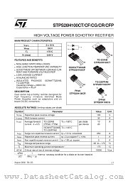 STPS20H100CG datasheet pdf ST Microelectronics