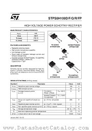 STPS8H100F datasheet pdf ST Microelectronics