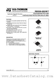 RBO08-40T datasheet pdf ST Microelectronics