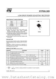 STPS8L30B datasheet pdf ST Microelectronics