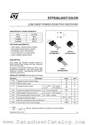 STPS30L30CR datasheet pdf ST Microelectronics