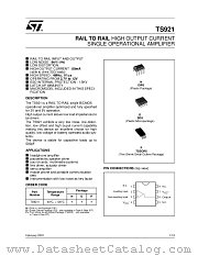TS921 datasheet pdf ST Microelectronics