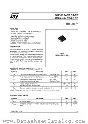 SMBJ40CA-TR datasheet pdf ST Microelectronics