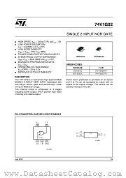 74V1G02STR datasheet pdf ST Microelectronics