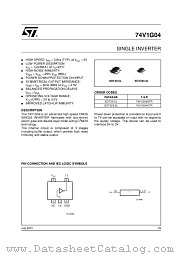 74V1G04STR datasheet pdf ST Microelectronics