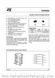 74VHC00MTR datasheet pdf ST Microelectronics