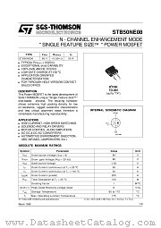 STB50NE08 datasheet pdf ST Microelectronics