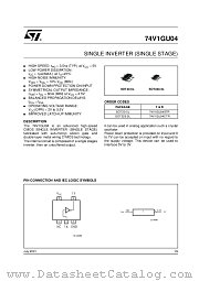 74V1GU04STR datasheet pdf ST Microelectronics