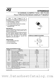 STP80NS04Z datasheet pdf ST Microelectronics