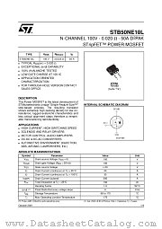 STB50NE10L datasheet pdf ST Microelectronics