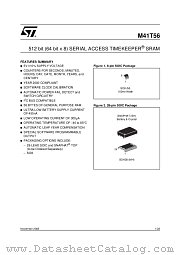 M41T56 datasheet pdf ST Microelectronics