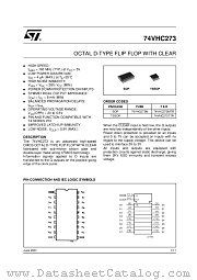 74VHC273TTR datasheet pdf ST Microelectronics