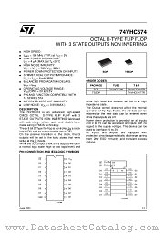 74VHC574TTR datasheet pdf ST Microelectronics