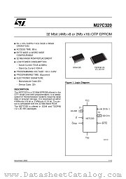 M27C320 datasheet pdf ST Microelectronics