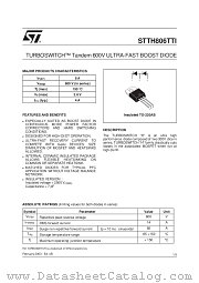 STTH806TTI datasheet pdf ST Microelectronics
