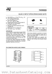 74VHC03MTR datasheet pdf ST Microelectronics