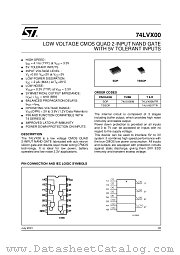 74LVX00TTR datasheet pdf ST Microelectronics