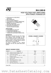 BUL128D-B datasheet pdf ST Microelectronics