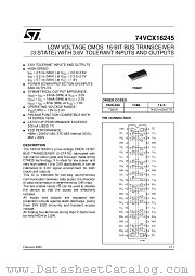 74VCX16245TTR datasheet pdf ST Microelectronics