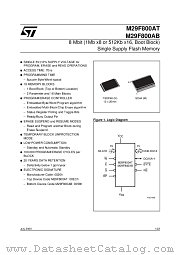 M29F800AB70N1 datasheet pdf ST Microelectronics