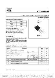 BYT230Y-400 datasheet pdf ST Microelectronics