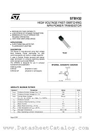 STBV32 datasheet pdf ST Microelectronics