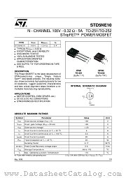 STD5NE10 datasheet pdf ST Microelectronics