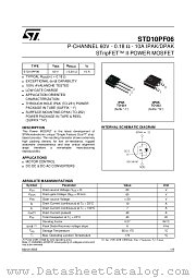 STD10PF06 datasheet pdf ST Microelectronics