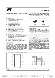 74LVX174MTR datasheet pdf ST Microelectronics