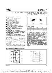 74LVX157MTR datasheet pdf ST Microelectronics