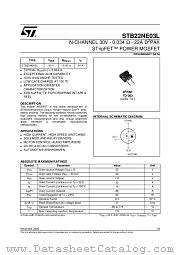 STB22NE03L datasheet pdf ST Microelectronics