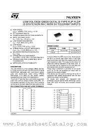 74LVX574TTR datasheet pdf ST Microelectronics