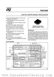 TDA7500 datasheet pdf ST Microelectronics