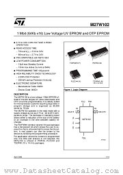 M27W102 datasheet pdf ST Microelectronics