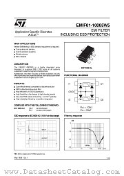 EMIF01-10005W5 datasheet pdf ST Microelectronics
