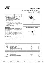 STGP3NB60H datasheet pdf ST Microelectronics
